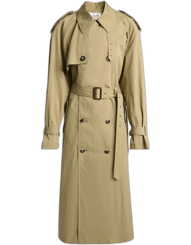 Belted Double-breasted Trench Coat