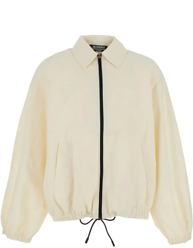 Windbreaker With Front Closure In Tech Fabric