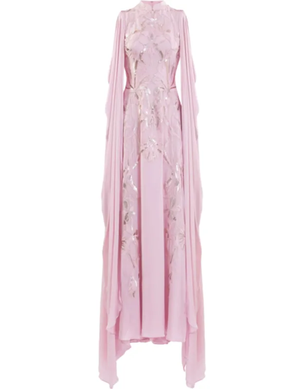 Draped Sleeve Dress