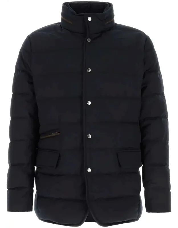 Midnight Blue Polyester Blend Ilvo Down Jacket