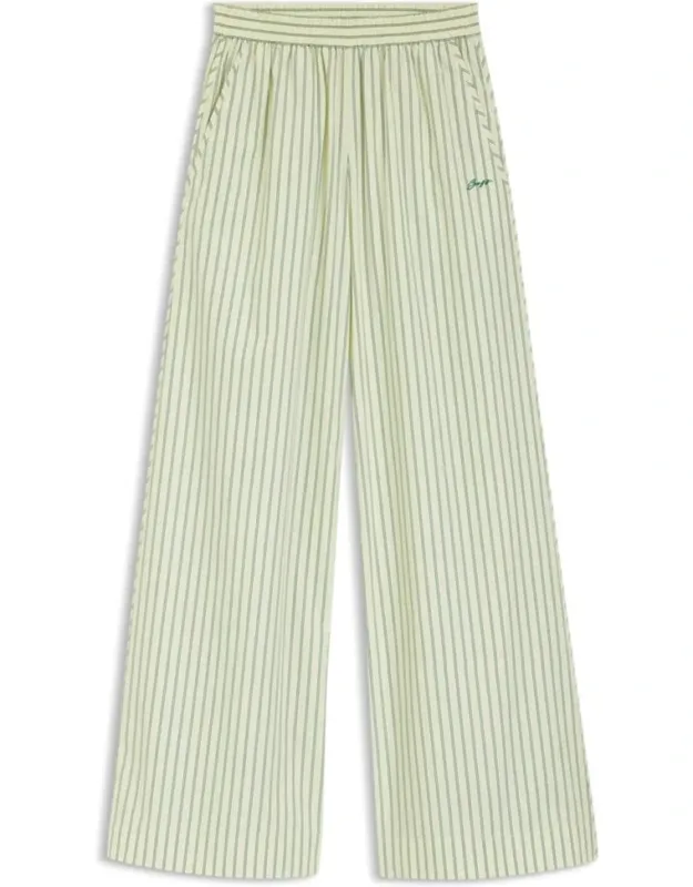 Cotton-poplin Trousers With Vertical Stripes