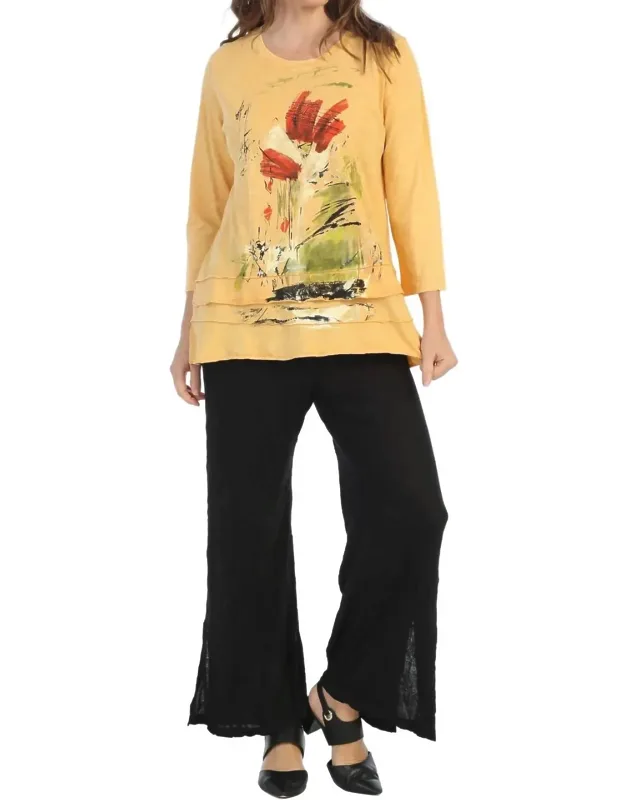 Mineral Washed Cotton Layered Top
