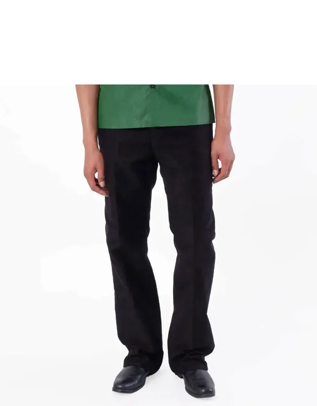 Leather Tab Cotton Moleskin Jeans