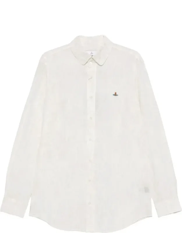 Tonal Pattern Button-up Shirt