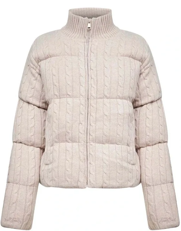 Quilted High Collar Wool Jacket