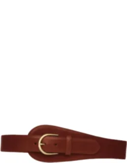 Large Tab Matte Caiman Belt With Buckle