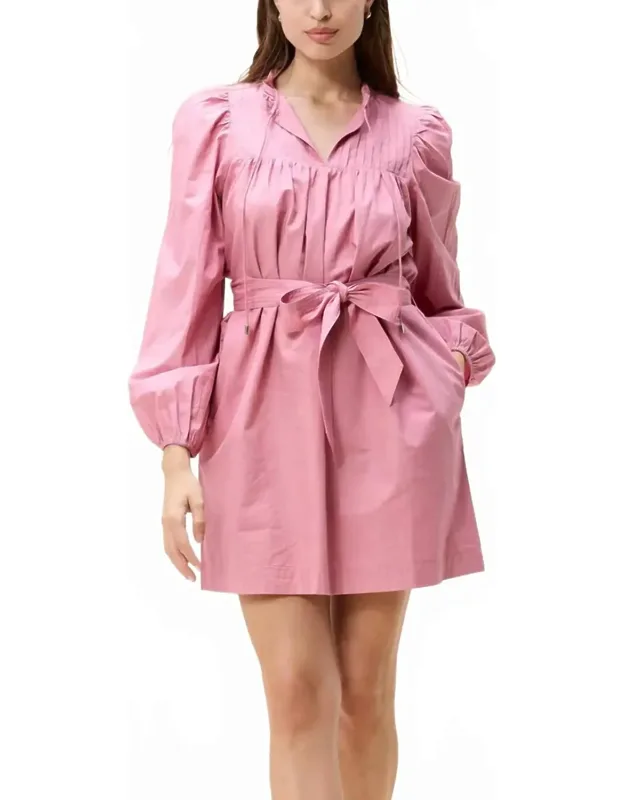 "ivana Mini Dress With Fit-and-flare Silhouette And Button Closure"