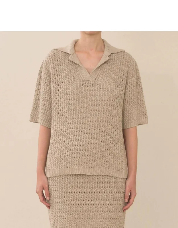 Rack Knit Polo Shirt
