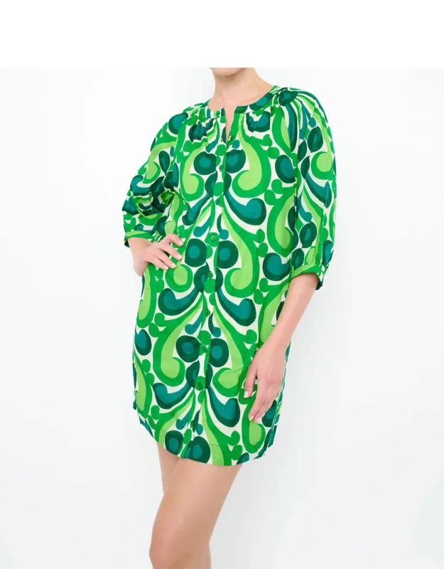 Kisses Print Shift Dress