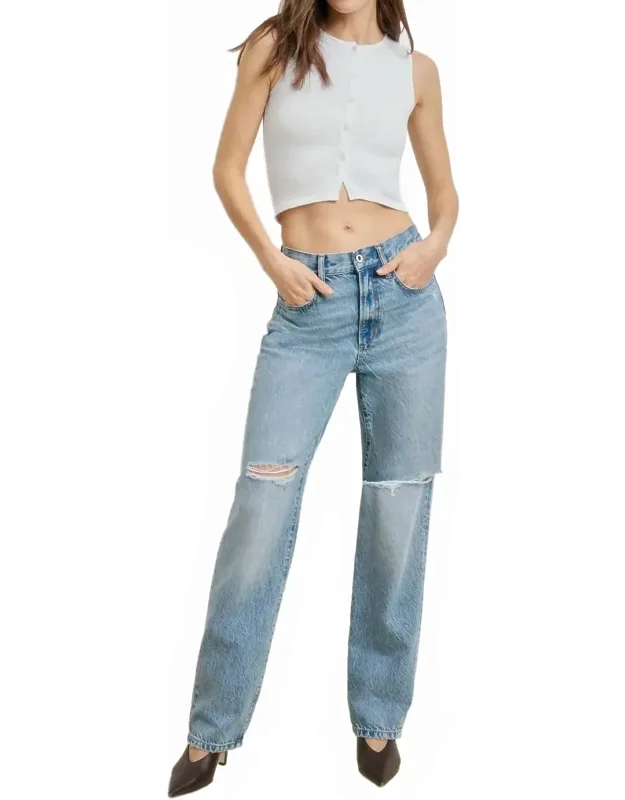 Low Slung Straight Jeans