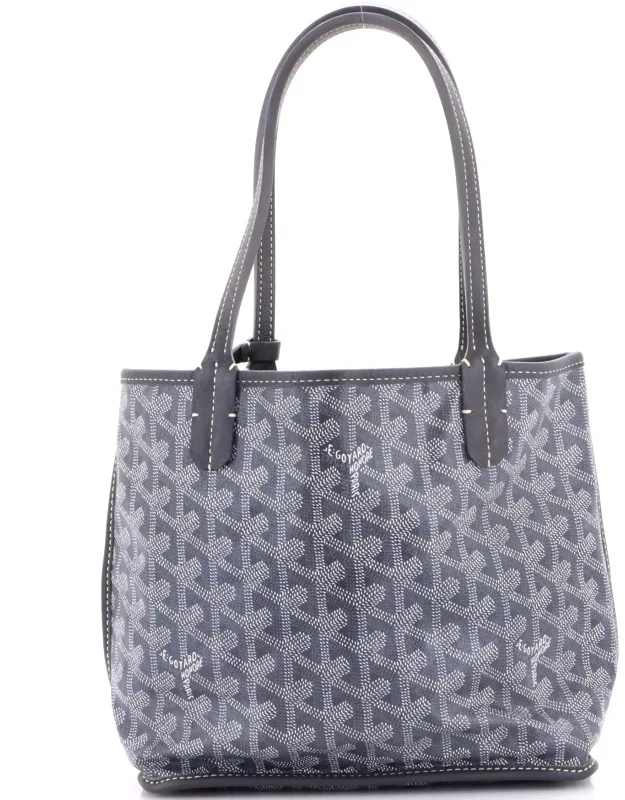 Anjou Reversible Tote Mini - Coated Canvas, Leather Interior