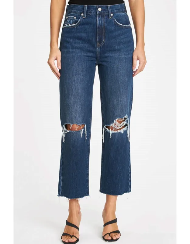 Cassie Super High Rise Straight Crop Jeans