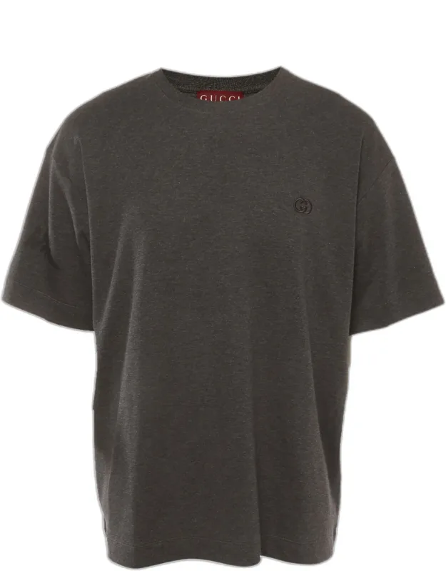 Embroidered Logo Jersey Crewneck T-shirt