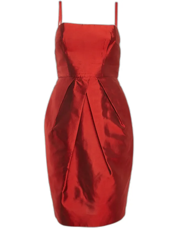 Silk Gabardine Sleeveless Mini Dress