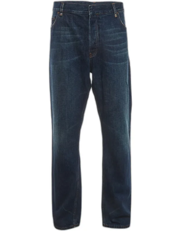 Loose Fit Denim Buttoned Jeans