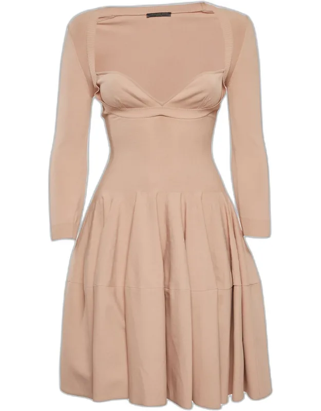 Jersey Knit Flared Mini Dress