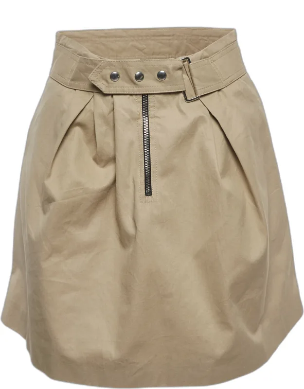 Gabardine Belt Detail Mini Skirt
