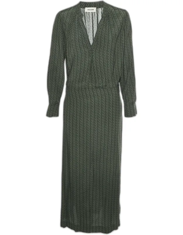 Rinki Zv Print Crepe Maxi Dress