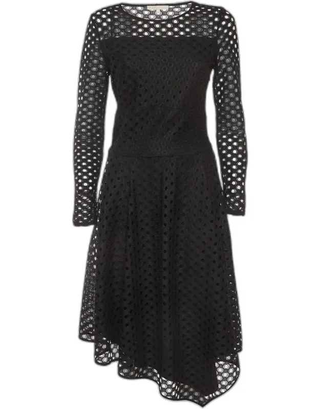 Eyelet Lace Fit And Flare Midi Dress
