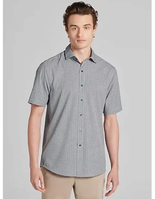 Slim Fit Patterned Button-up Shirt