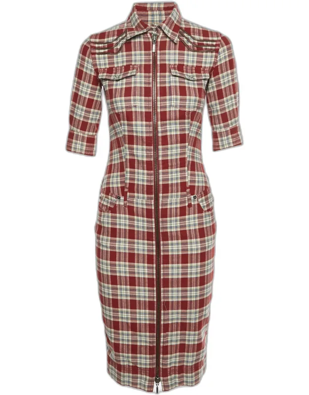 Plaid Flannel Shirt Dress