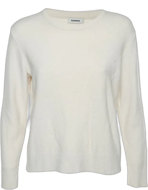 Wool Blend Knit Crewneck Sweater