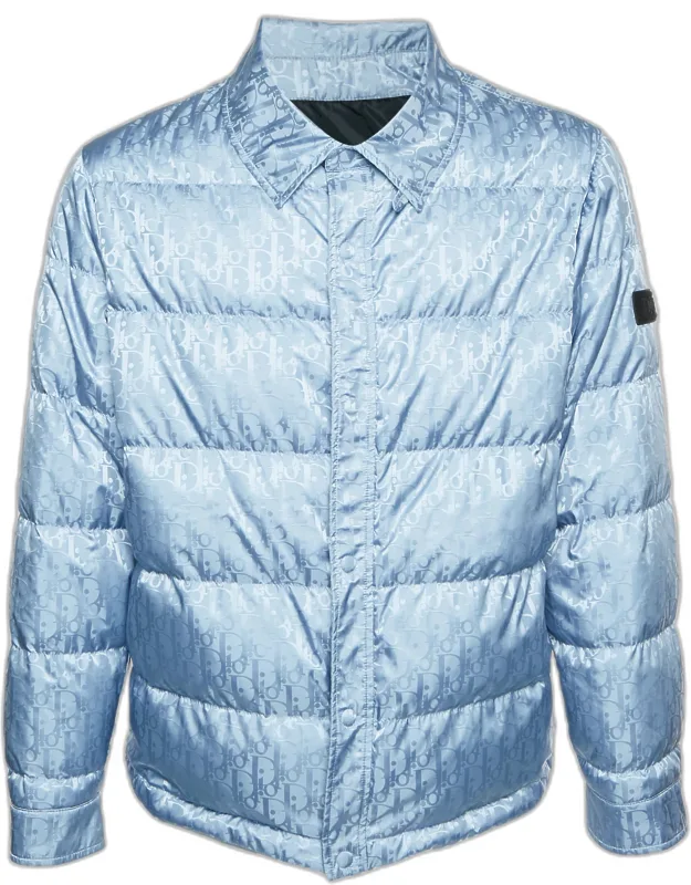 Oblique Jacquard Puffer Jacket