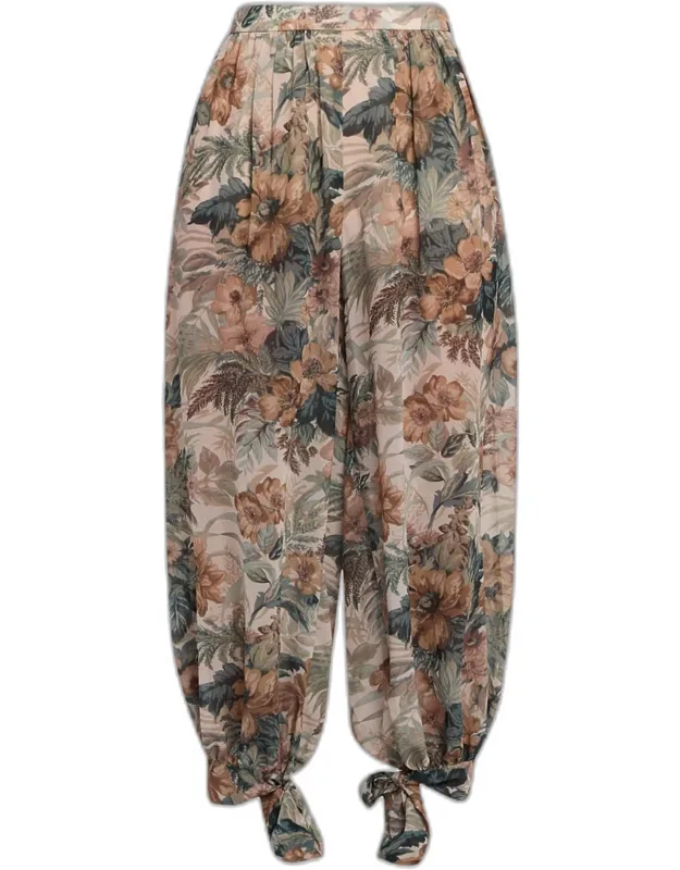 Floral-print Balloon Pants
