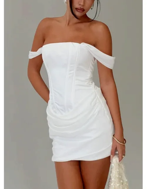 Off Shoulder Corset Mini Dress