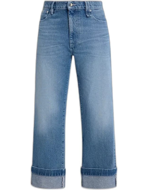 Embellished Washed Denim Carpenter Jeans