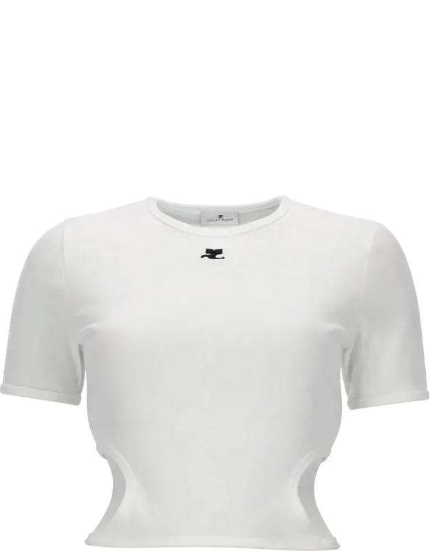 Cut Out T-shirt With Logo
