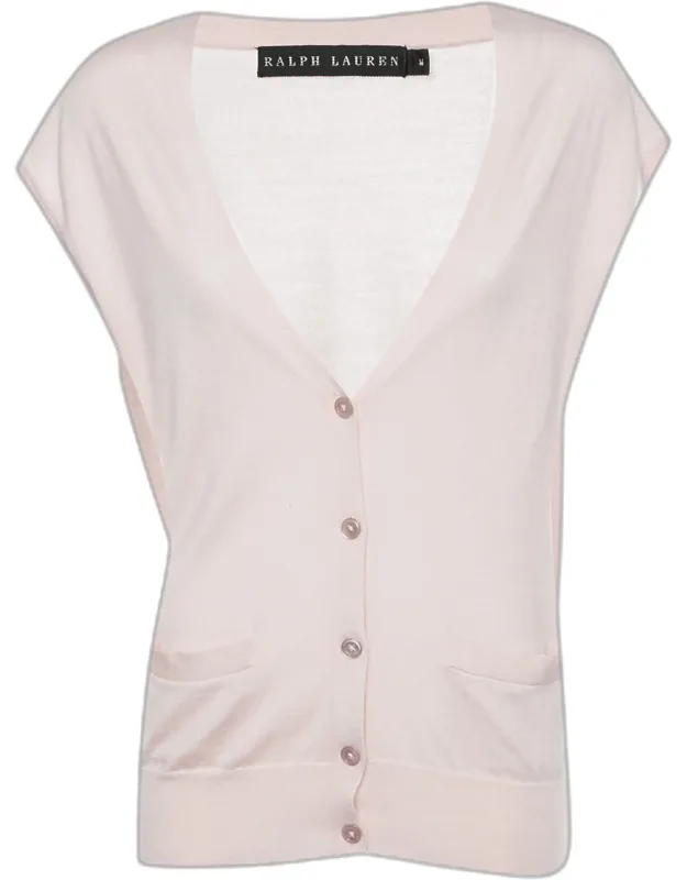 Cashmere Blend Sleeveless Cardigan