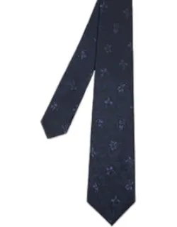 Tonal Floral Silk Tie