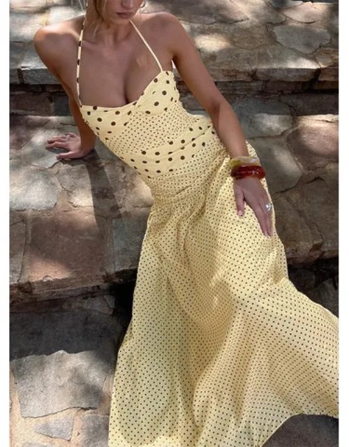 Marguerite Halter Maxi Dress