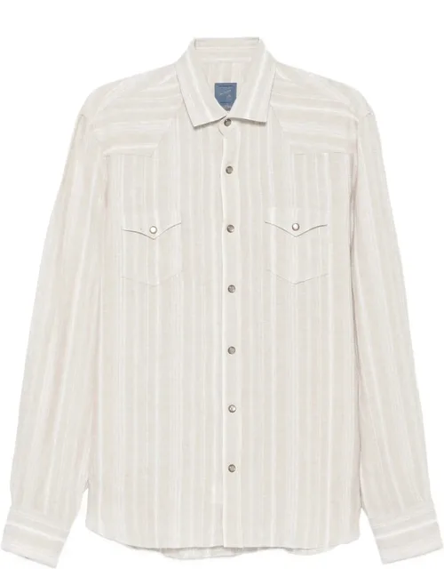 Striped Flap-pocket Shirt