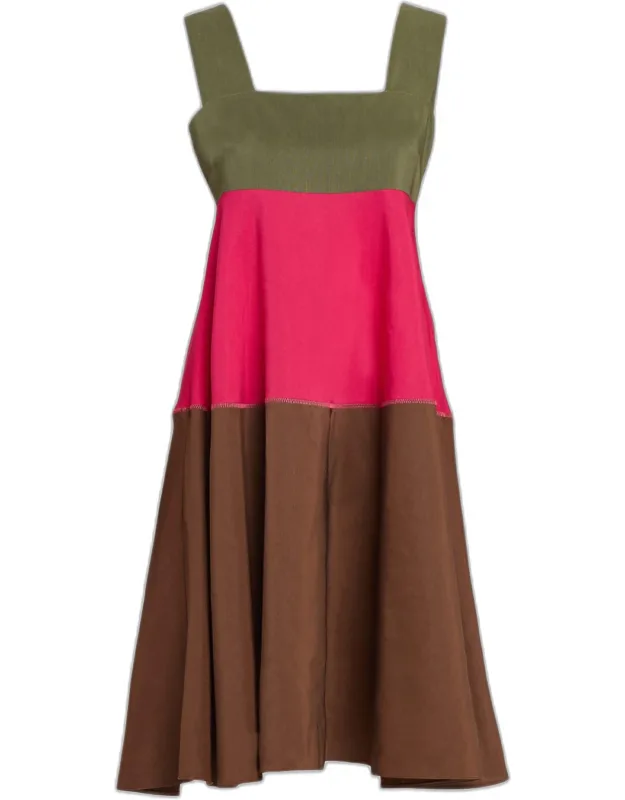 Tiered Sleeveless Midi Dress