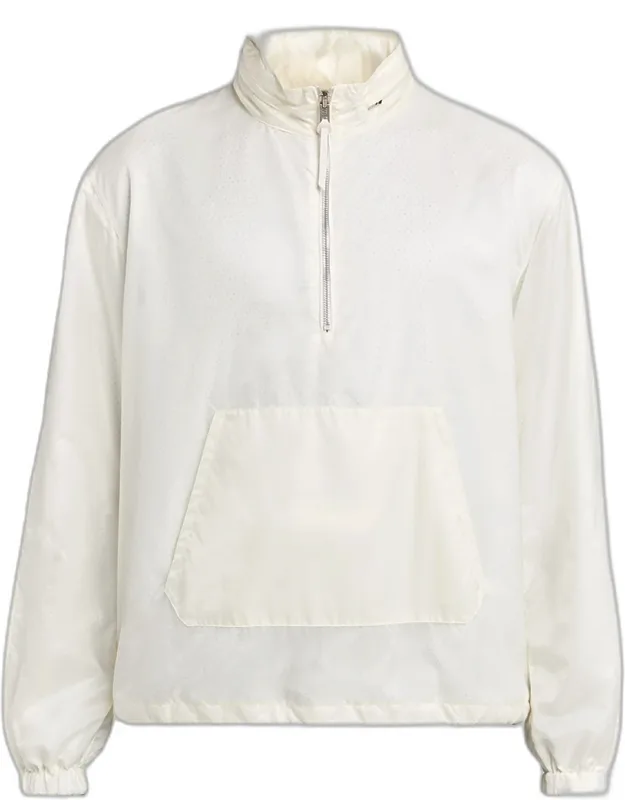 Sheer Nylon Half-zip Hoodie