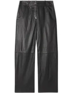 Leather Straight-leg Trousers