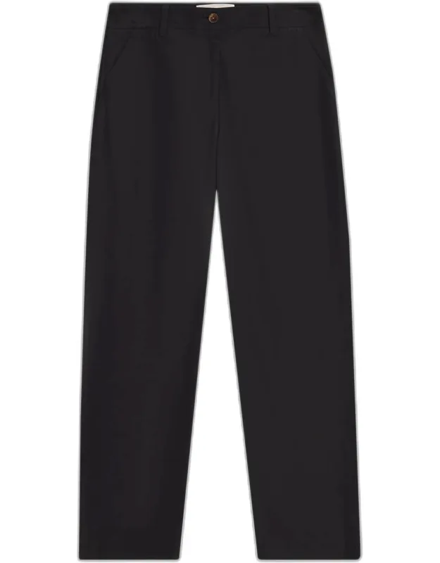 Linen-viscose Barrel Pants