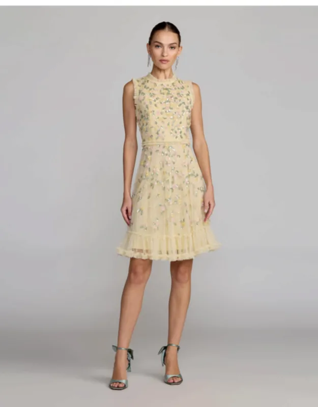 Sleeveless Sequin Embellished Dress