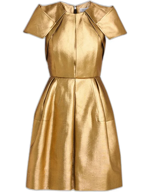 Pleated Fit-and-flare Dress