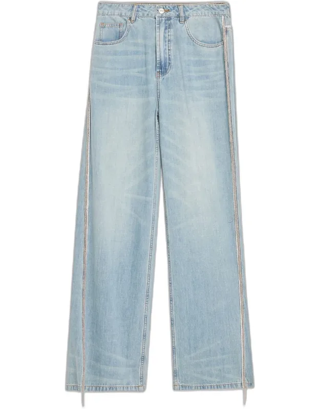 Fringe Wide-leg Jeans