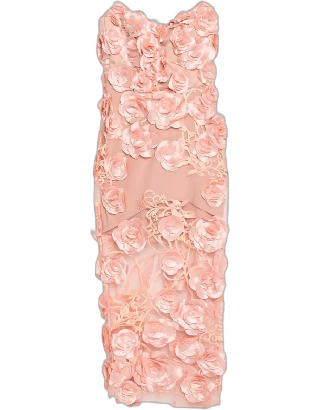 Dream Of That Floral Mesh Midi Dress
