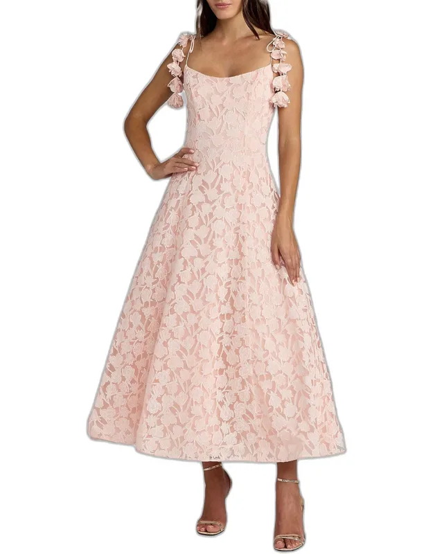 Floral Tulle A-line Cocktail Dress