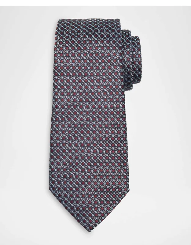 Geometric Woven Silk Jacquard Tie