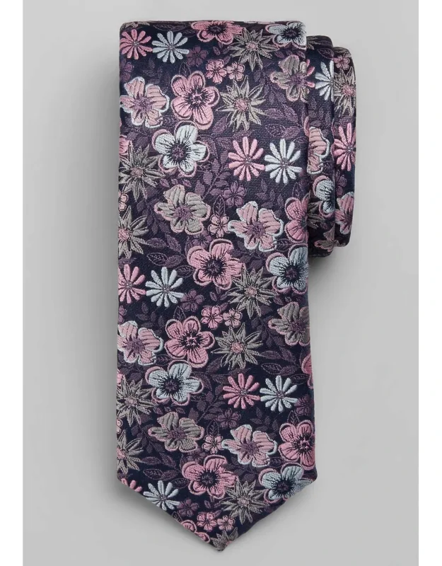 Colorful Floral Narrow Tie