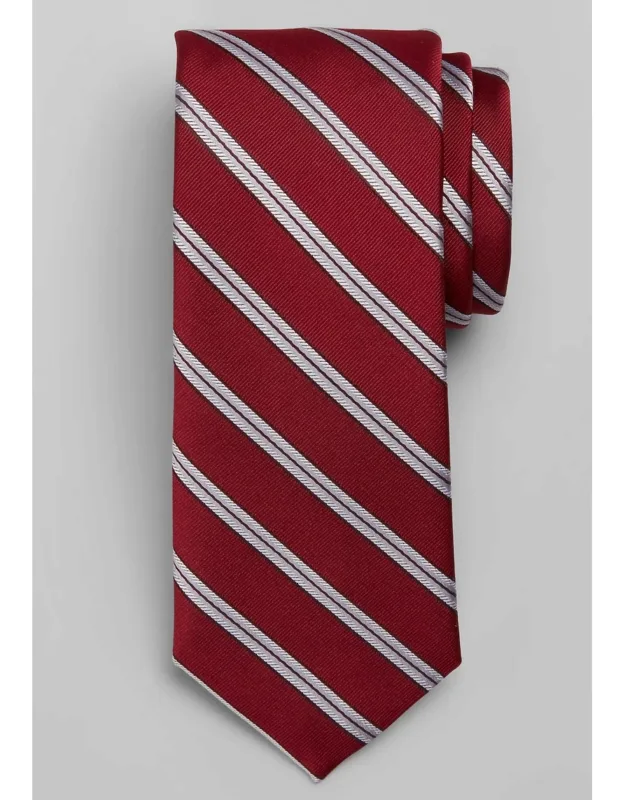 Twill Stripe Narrow Tie