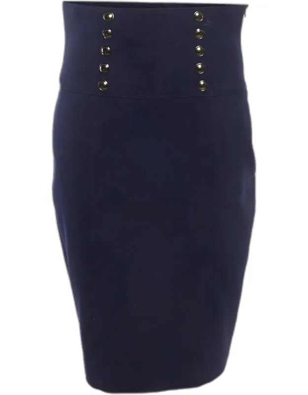 Gabardine High Waist Pencil Skirt