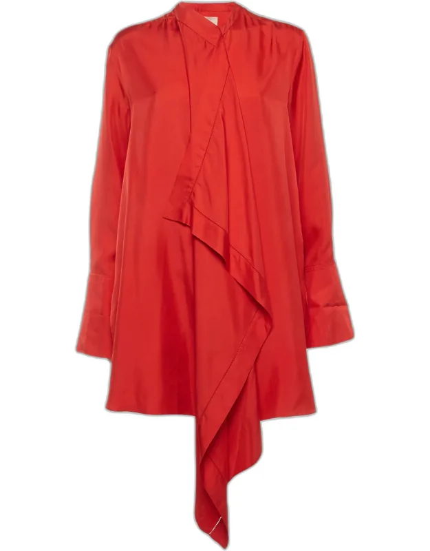 Silk Draped Mini Dress