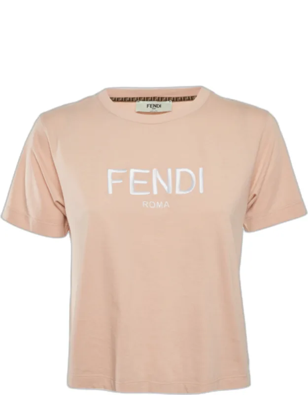 Logo Embroidered Jersey Crop T-shirt